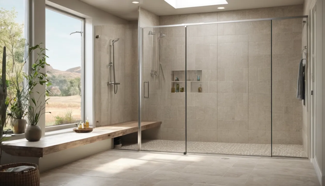A finished walk-in shower in a home in the Saginaw area